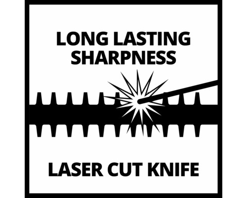 Symbol dlhotrvajúcej ostrosti laserom rezaného noža