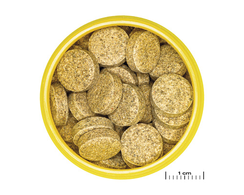 Tabletové krmivo pre ryby v dóze