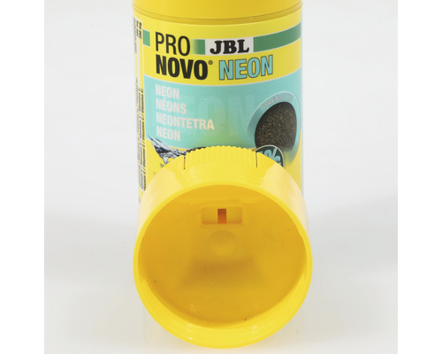 JBL Pro Novo Neon dóza na krmivo pre ryby s otvoreným vekom