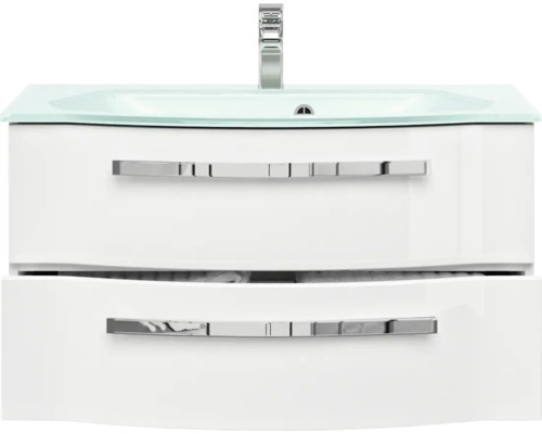 Skrinka pod umývadlo s dvomi zásuvkami, umývadlom a batériou