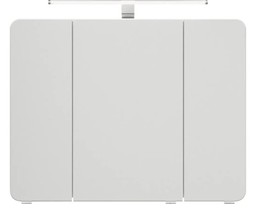 Skrinka pod umývadlo s tromi dvierkami a nadstavným svetlom