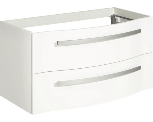 Skrinka pod umývadlo s dvomi zásuvkami a úchytkami