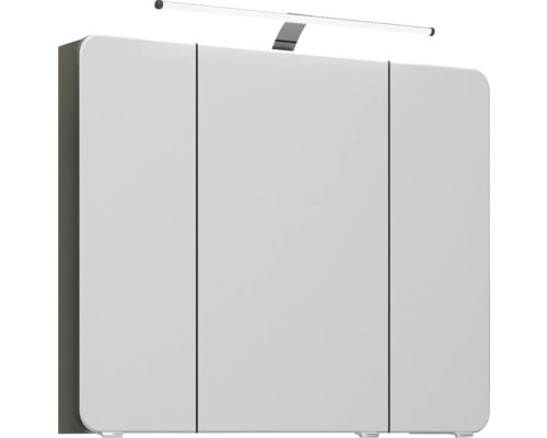 Zrkadlová skrinka s tromi dvierkami a osvetlením