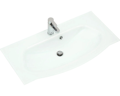 Sklenené umývadlo s batériou