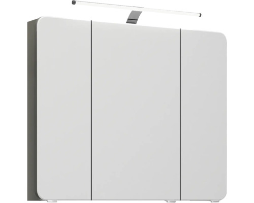 Zrkadlová skrinka s tromi dvierkami a osvetlením