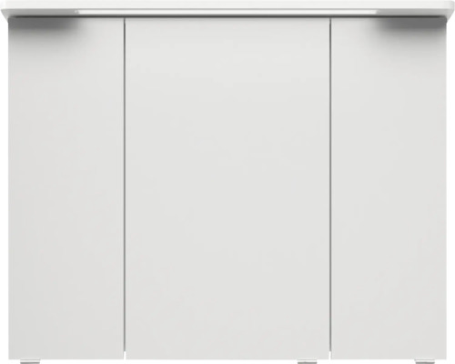 Biela skrinka pod umývadlo s tromi dvierkami do kúpeľne