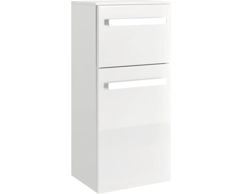 Biela kúpeľňová závesná skrinka s dvomi zásuvkami