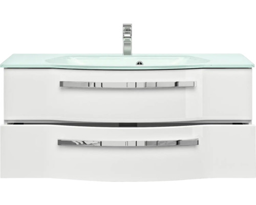 Skrinka pod umývadlo s dvomi zásuvkami, umývadlom a batériou