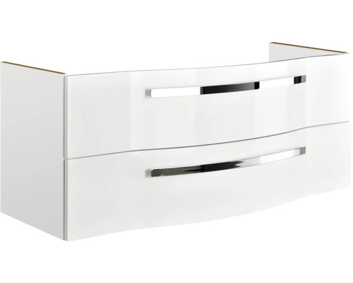 Skrinka pod umývadlo s dvomi zásuvkami a úchytkami