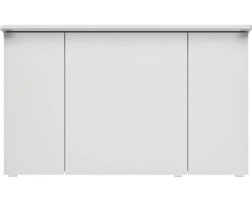 Biela kúpeľňová skrinka s tromi dvierkami