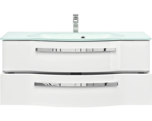 Skrinka pod umývadlo s umývadlom a dvoma zásuvkami