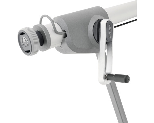 Logo Doppler na kľuke slnečníka