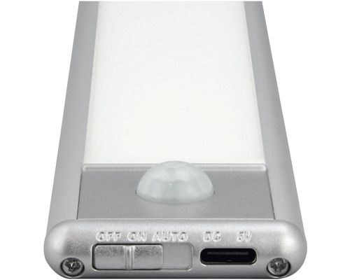 LED svietidlo s pohybovým senzorom, vypínačom a USB portom