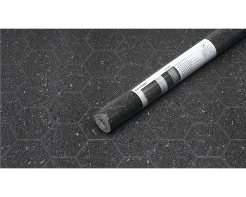 Rolka vinylovej podlahovej krytiny so šesťuholníkovým vzorom dlaždíc