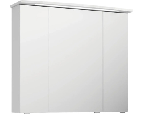 Zrkadlová skrinka s tromi dvierkami a osvetlením do kúpeľne
