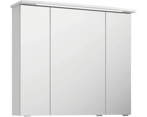 Zrkadlová skrinka s tromi dvierkami a osvetlením