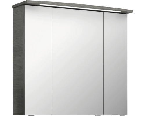 Zrkadlová skrinka s tromi dvierkami a osvetlením