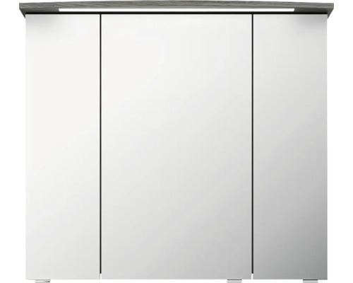 Zrkadlová skrinka s tromi dvierkami a osvetlením do kúpeľne