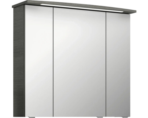 Zrkadlová skrinka s tromi dvierkami a osvetlením