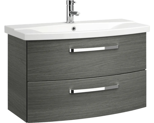 Skrinka pod umývadlo s dvomi zásuvkami a umývadlom na dosku