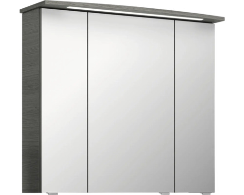 Zrkadlová skrinka s tromi dvierkami a osvetlením