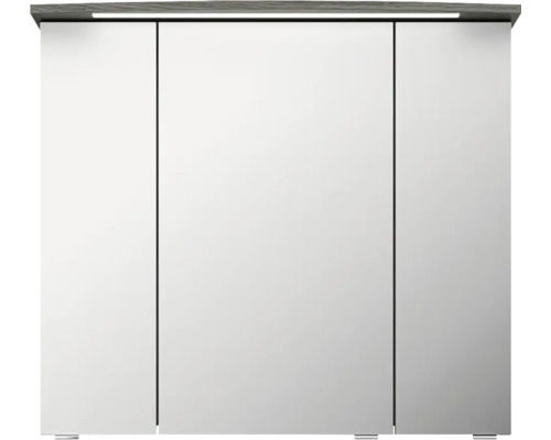 Zrkadlová skrinka s tromi dvierkami a osvetlením