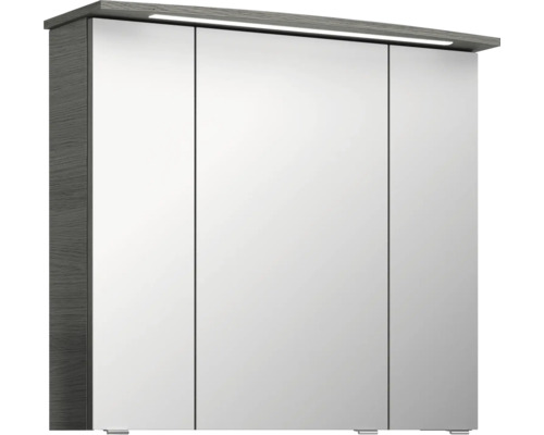 Zrkadlová skrinka s tromi dvierkami a osvetlením