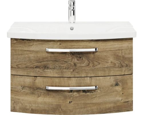 Skrinka pod umývadlo s dvomi zásuvkami, štruktúra dreva a umývadlo na dosku