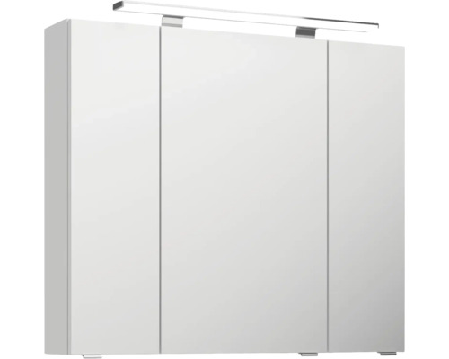 Biela zrkadlová skrinka s osvetlením do kúpeľne