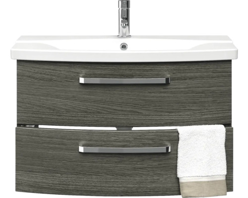 Skrinka pod umývadlo s dvomi zásuvkami, umývadlom a vodovodnou batériou