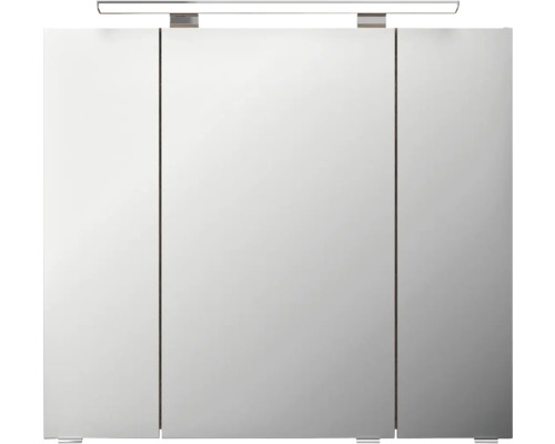 Zrkadlová skrinka s tromi dvierkami a osvetlením