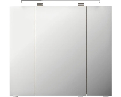 Zrkadlová skrinka s tromi dvierkami a osvetlením