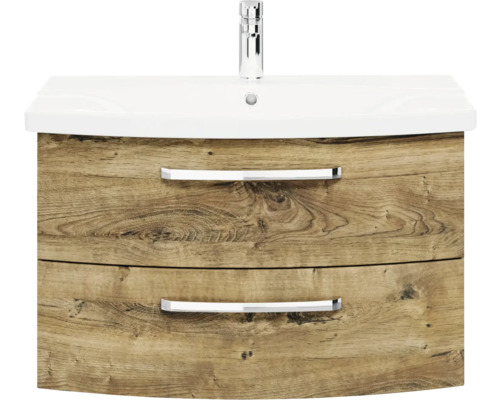 Skrinka pod umývadlo s dvomi zásuvkami a umývadlom na dosku