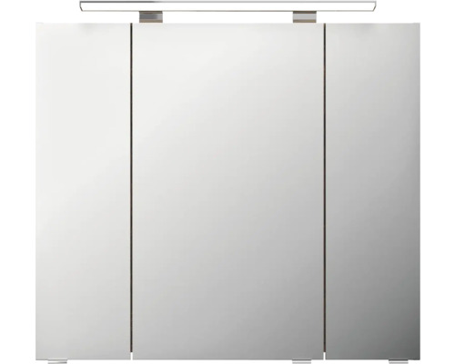 Zrkadlová skrinka s tromi dvierkami a osvetlením