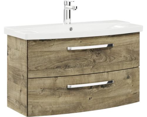 Skrinka pod umývadlo s dvoma zásuvkami a umývadlom na dosku