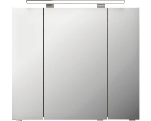 Zrkadlová skrinka s tromi dvierkami a osvetlením