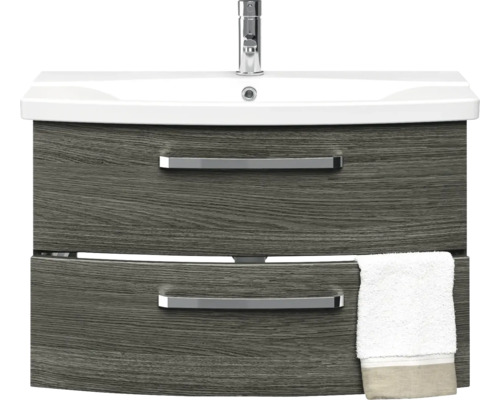 Skrinka pod umývadlo s umývadlom a uterákom