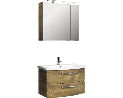 Kúpeľňová umývadlová zostava so zrkadlovou skrinkou