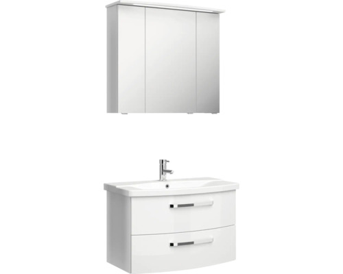 Umývadlo so skrinkou a zrkadlová skrinka do kúpeľne