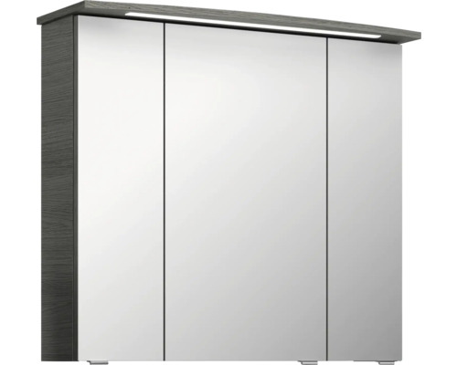 Zrkadlová skrinka s tromi dvierkami a osvetlením