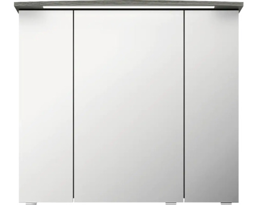 Zrkadlová skrinka s tromi dvierkami a osvetlením