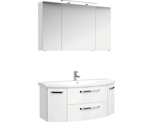 Kúpeľňový set s umývadlovou skrinkou, umývadlom a zrkadlovou skrinkou