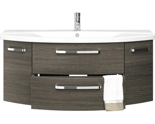 Skrinka pod umývadlo s dvomi zásuvkami, batériou a uterákom