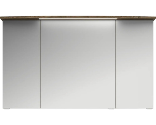 Zrkadlová skrinka s osvetlením a tromi dvierkami do kúpeľne
