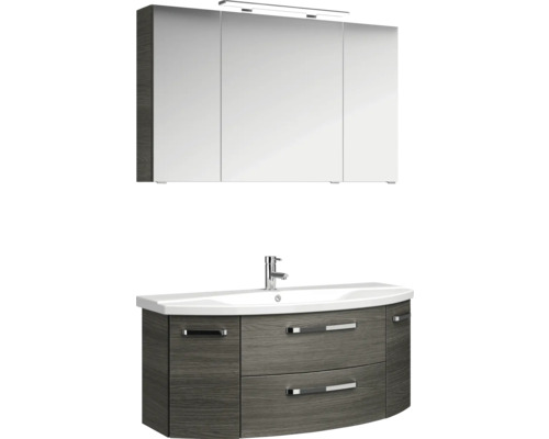 Kúpeľňový set s umývadlovou skrinkou, umývadlom a zrkadlovou skrinkou