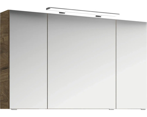 Zrkadlová skrinka s osvetlením a trojicou dvierok