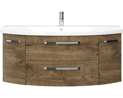 Skrinka pod umývadlo s dvoma zásuvkami, dvierkami a umývadlom