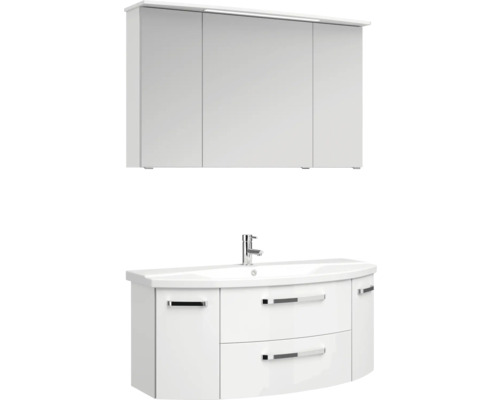 Umývadlo so skrinkou a zrkadlová skrinka do kúpeľne