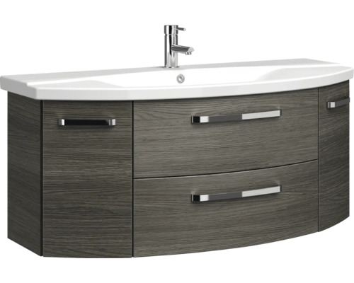 Umývadlo so skrinkou, drevený dekor a umývadlo na dosku