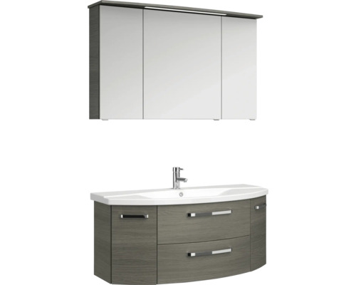 Súprava kúpeľňového nábytku so zrkadlovou skrinkou, umývadlom a spodnou skrinkou